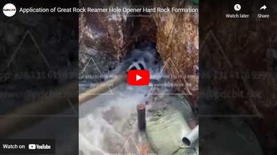 Applicazione della formazione di hard rock dell'apritore del foro della grande roccia